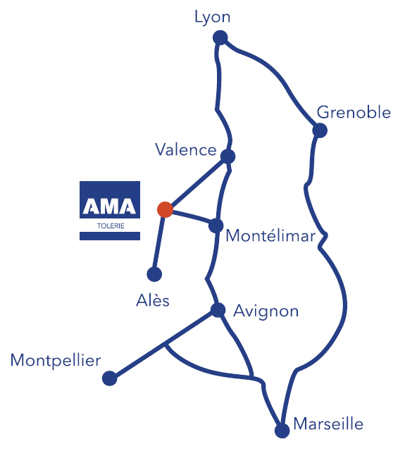 Situer AMA-Tôlerie en France